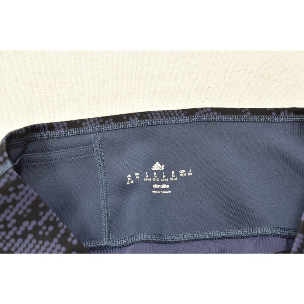 Adidas Climalite Women's Navy Blue & Black Patterned Athletic Leggings Regular S - Picture 6 of 8